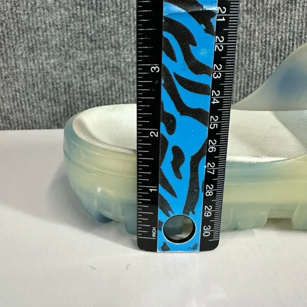 UGG Sport Yeah Blue White Ombre Translucent Platform Slide Sandals Mens 6B